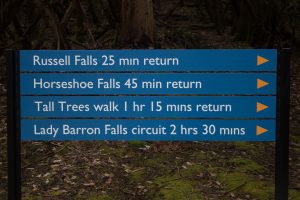 Hinweisschilder im Park