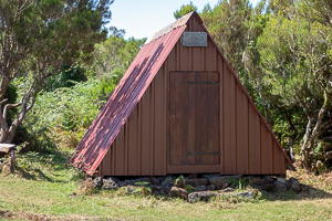Eine Hütte im Nichts