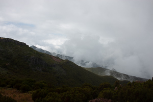 Blick vom Parklplatz. Das Wetter: Noch ok