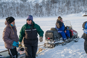 Norwegische Fischerfamilie