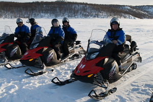 Ralf auf Schneescooter