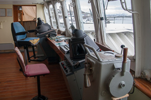 Die Schiffsbrücke der MS Finnmarken - etwas verlebt