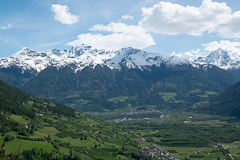 Alpenblick auf der Fahrt nach Mals
