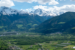 Alpenblick auf der Fahrt nach Mals